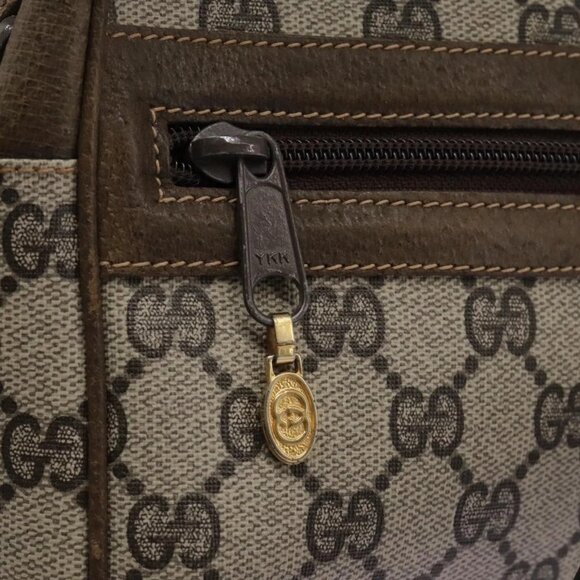 GUCCI GG Supreme Web Sherry Line Shoulder Bag PVC Beige Green Red Auth ep7185 - Picture 12 of 16